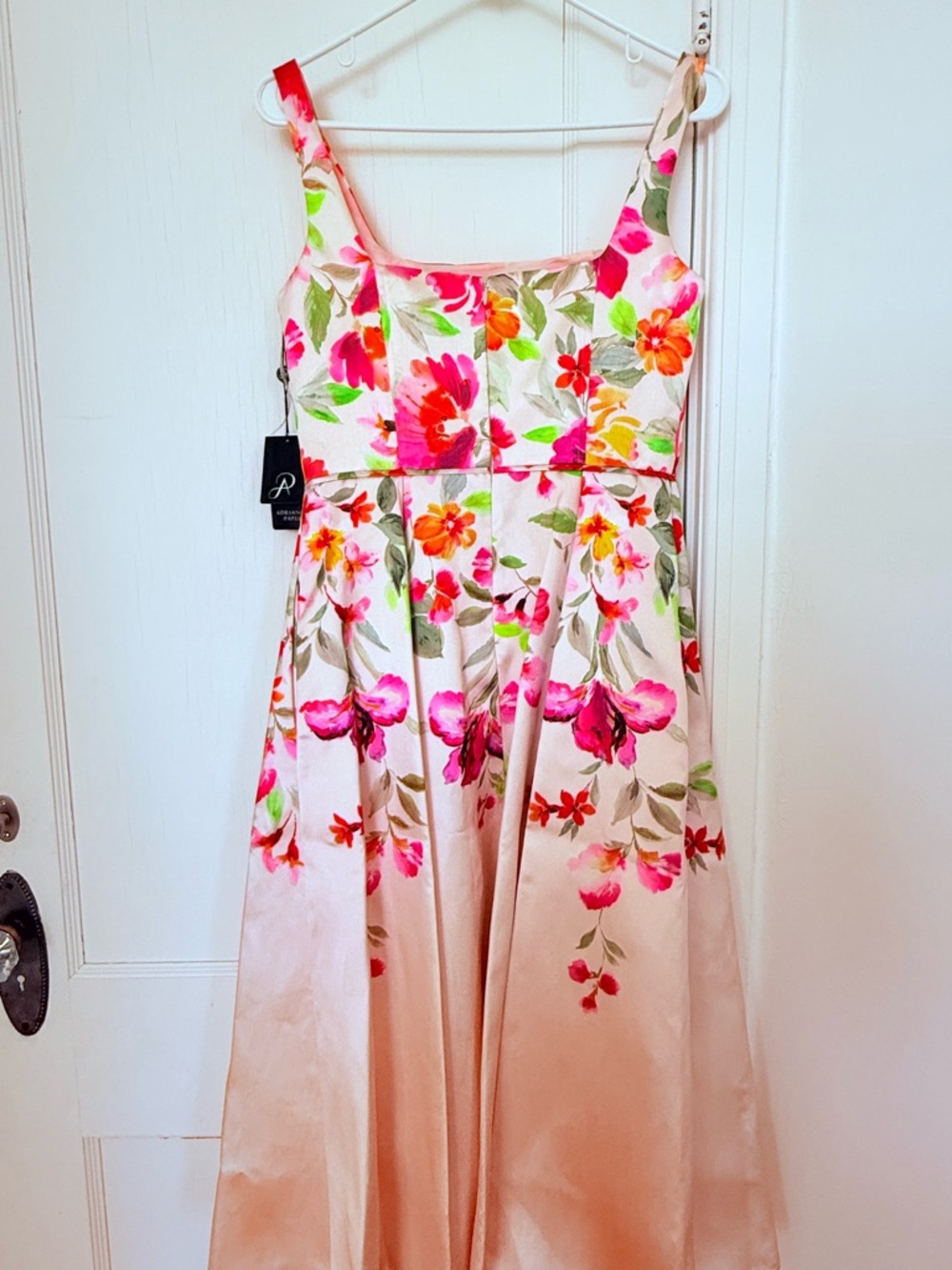 Adrianna Papell Border Mikado midi dress